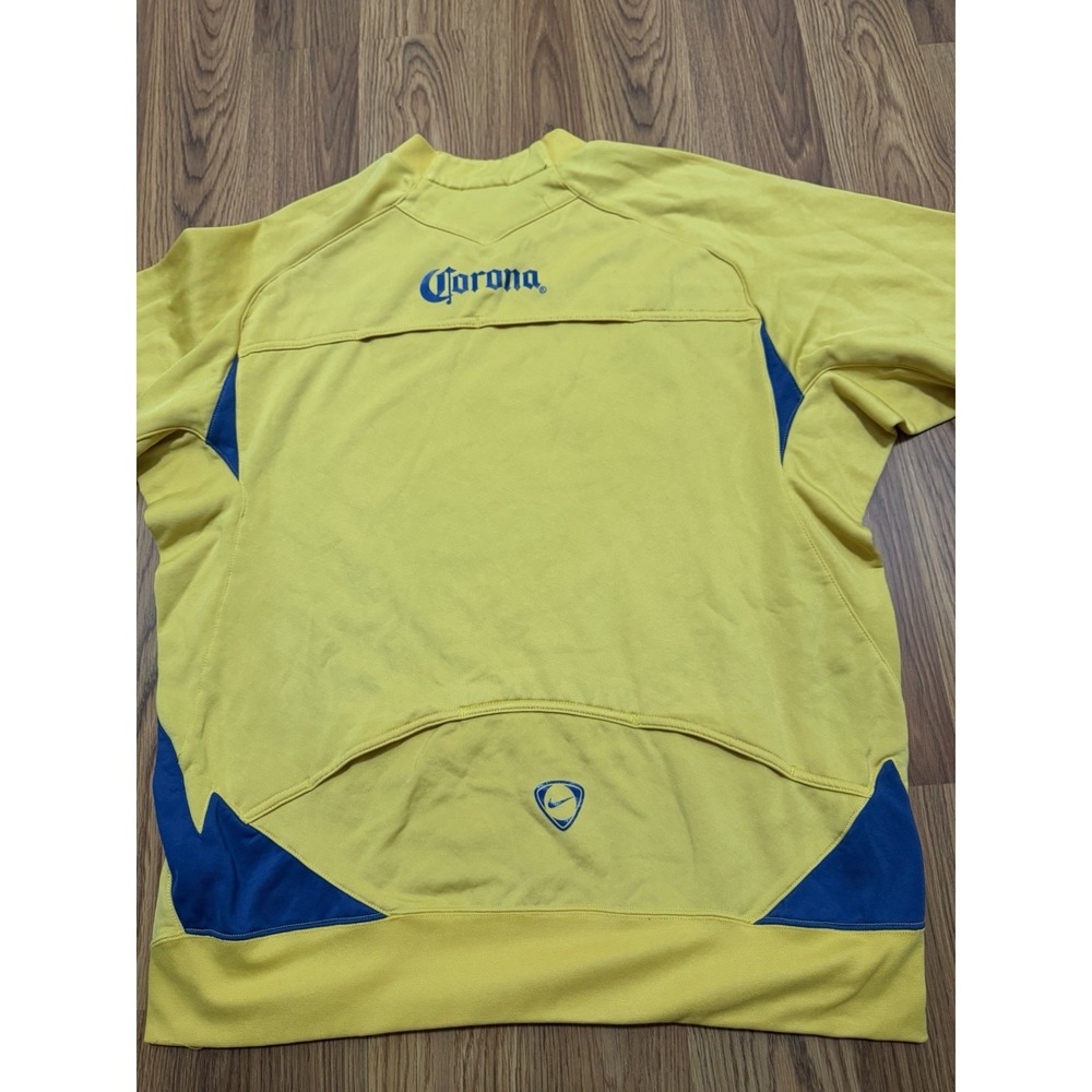 Nike Club America Soccer Training Sweatshirt Mens Large Coca Cola Corona Yellow - Picture 13 of 16